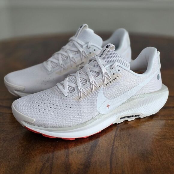 Nike ReactX Pegasus Trail 5 Hiking Running Shoes Women's 11.5 White Sail Red New - Picture 2 of 15